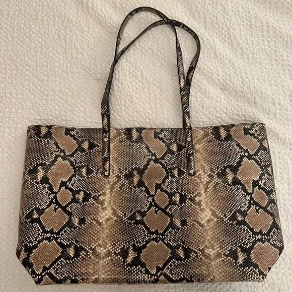 NWOT Snakeskin Large Tote Bag - Picture 3 of 5